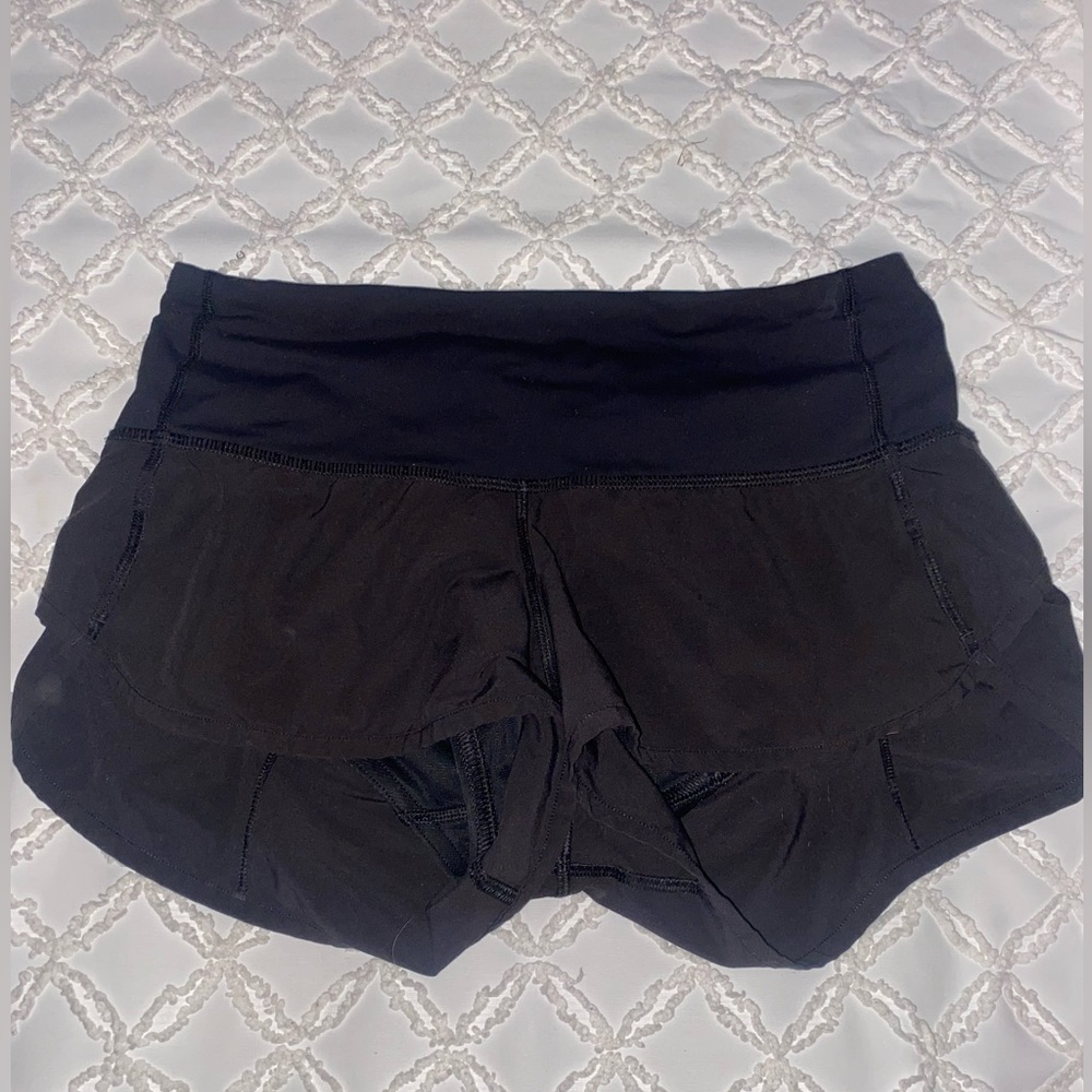 Black Lululemon Speed Up Shorts